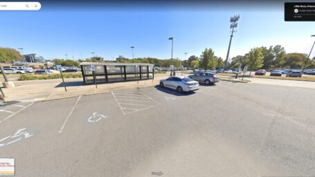 a photo of the Ray Winder Parking lot entrance