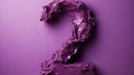the number two on a purple background